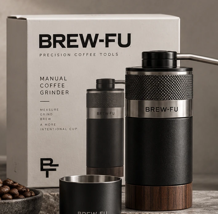 BREW-FU premium coffee tool packaging